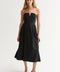 Zae V-Wire Modal Blend Midi Dress - Black