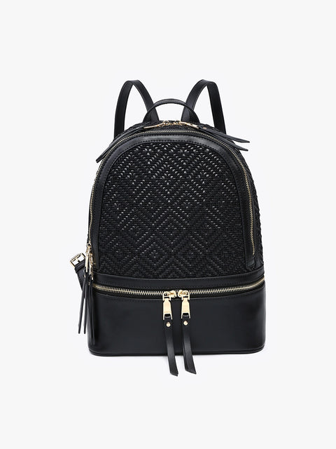 Zahava Woven Diamond Backpack