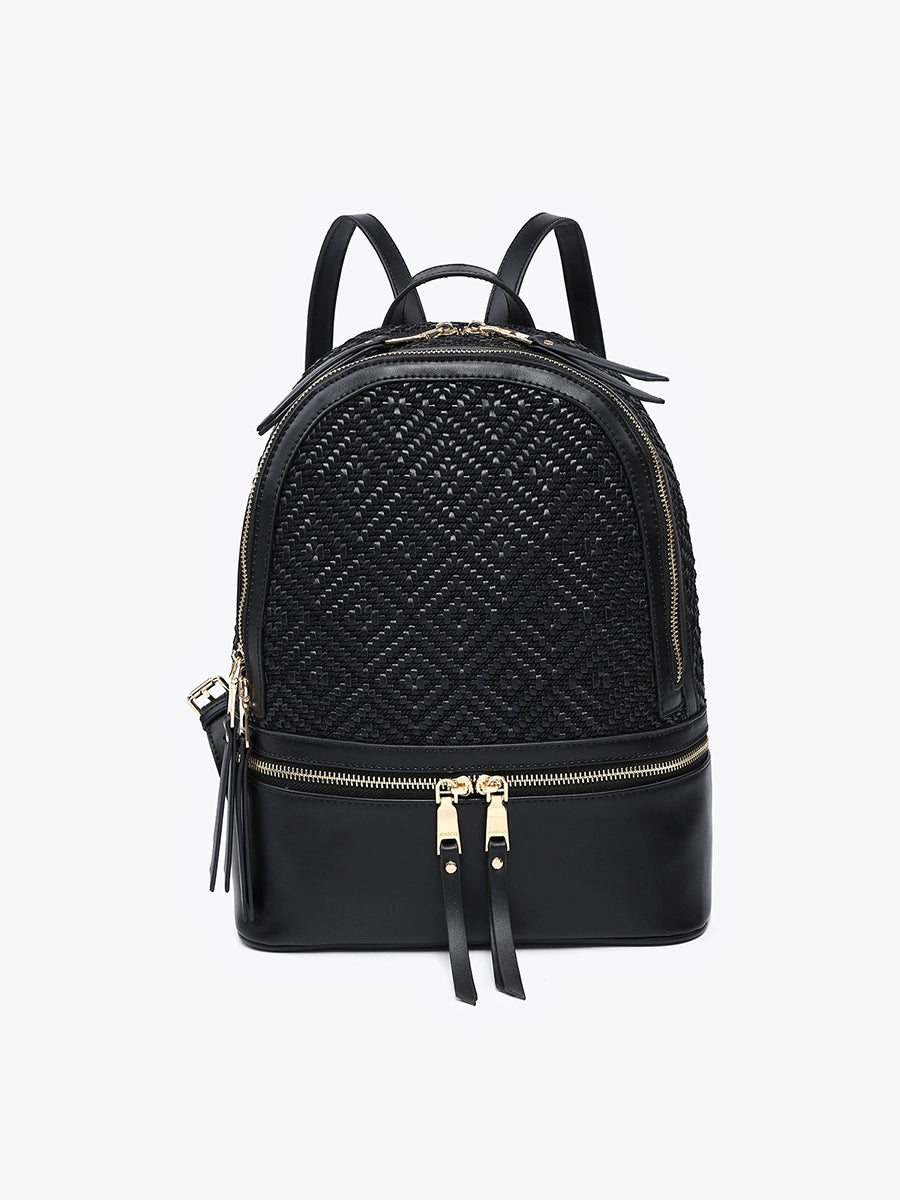 Zahava Woven Diamond Backpack