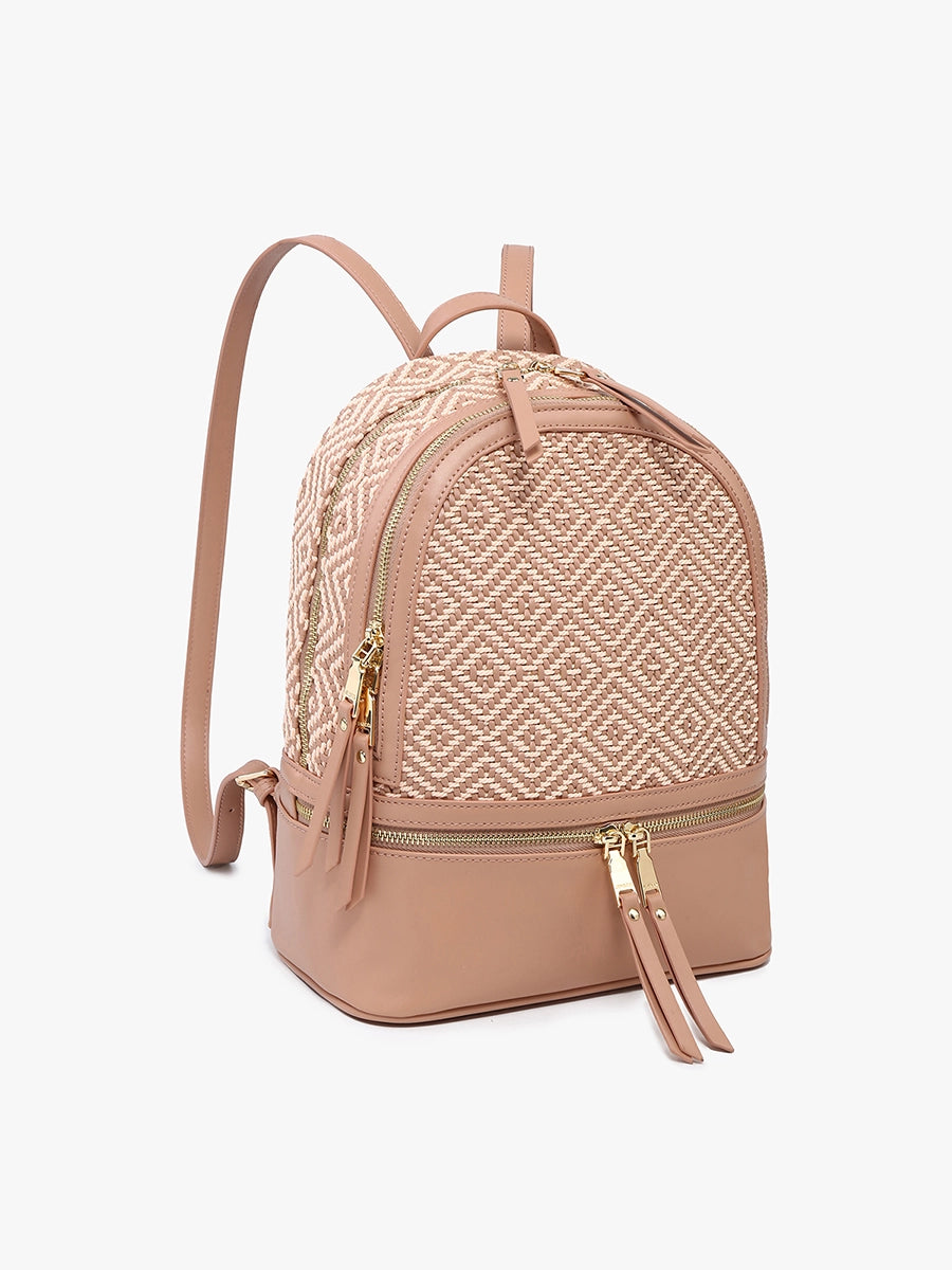Zahava Woven Diamond Backpack