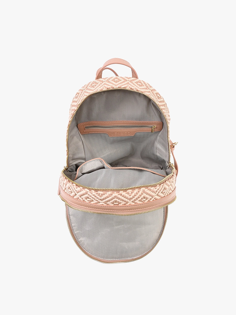 Zahava Woven Diamond Backpack