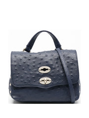 Zanellato Postina® Baby Bag In Cactus Blue Glass Blown Leather