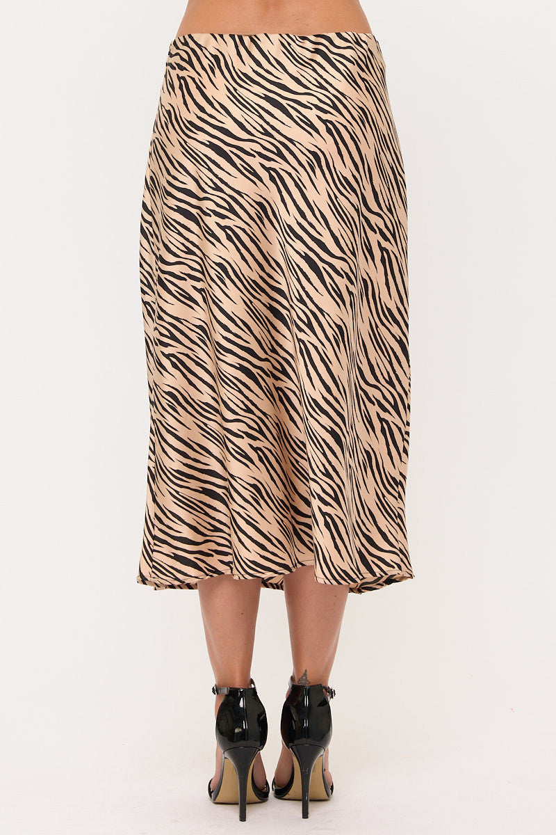 Zebra Print Midi Skirt-3