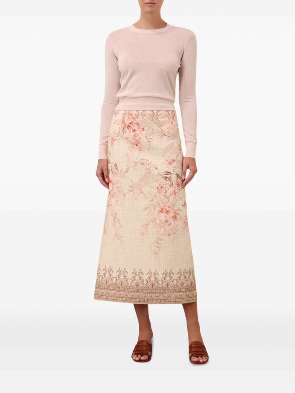 Zimmermann Illuminate Pencil Midi Skirt-Skirts-Zimmermann-2-Urbanheer