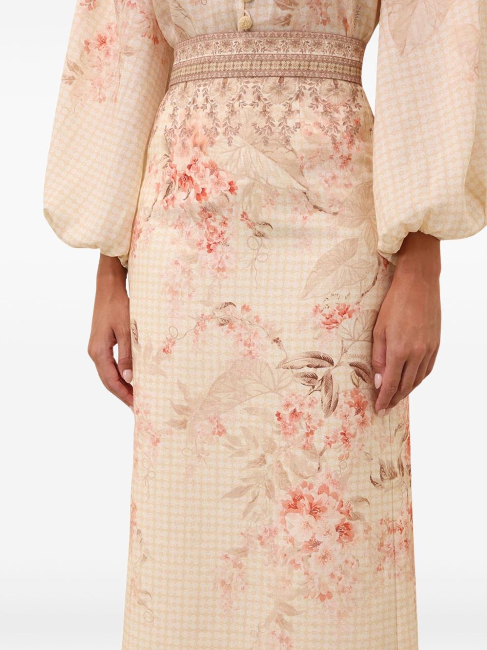 Zimmermann Illuminate Pencil Midi Skirt-Skirts-Zimmermann-2-Urbanheer