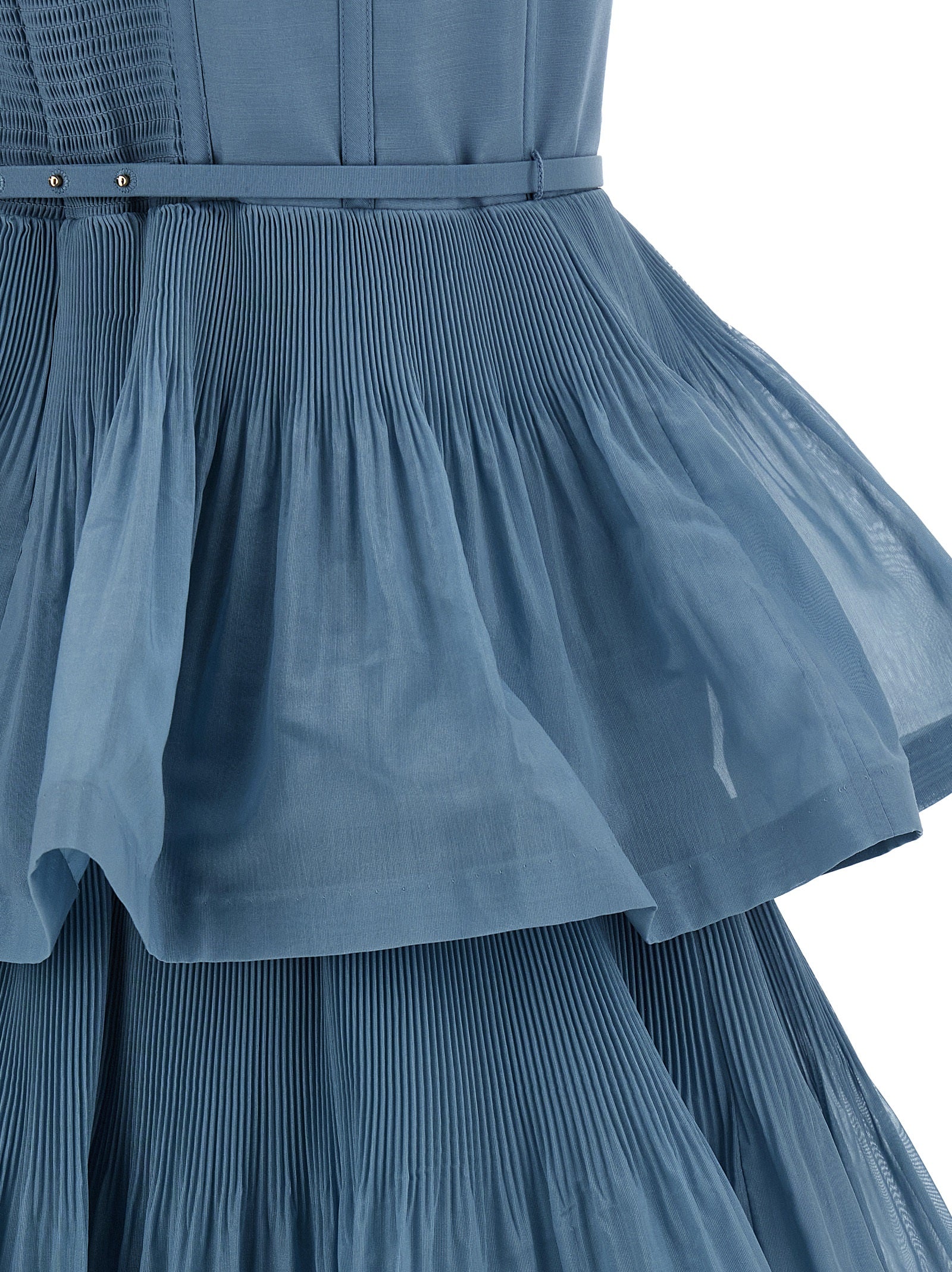 Zimmermann Pleated Tiered Midi Dress