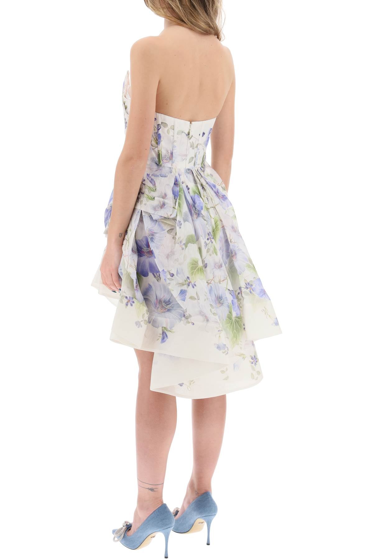 Zimmermann Floral Draped Nature-Inspired Dress-Dress-Zimmermann-1-Mixed colours-Urbanheer