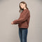 Zipper Trimmed Round Neck Sweatshirt CHOCO BROWN-Sweatshirt-FATE-S-CHOCO BROWN-Urbanheer