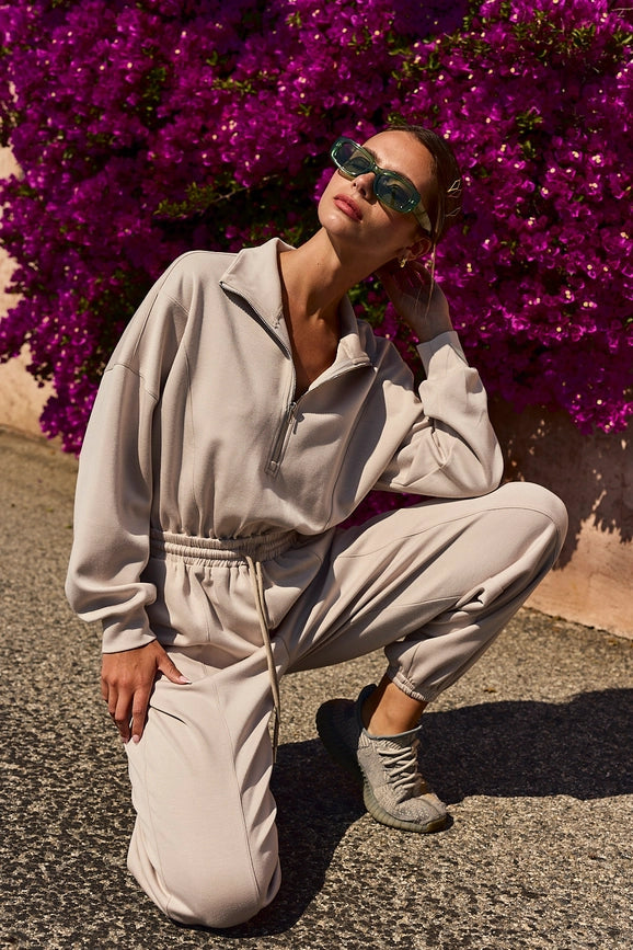 Zoe Soft Knit Jumpsuit Stone-Jumpsuit-Papermoon-S-Stone-Urbanheer