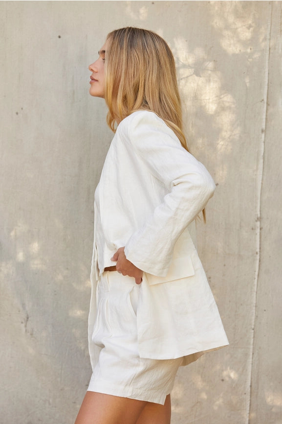 Zoey Linen Blazer-Blazer-Crescent-XS-WHITE-Urbanheer