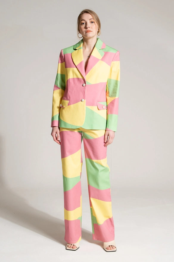 Desert Pattern Straight Trousers-Nicole Baratta-40-Urbanheer