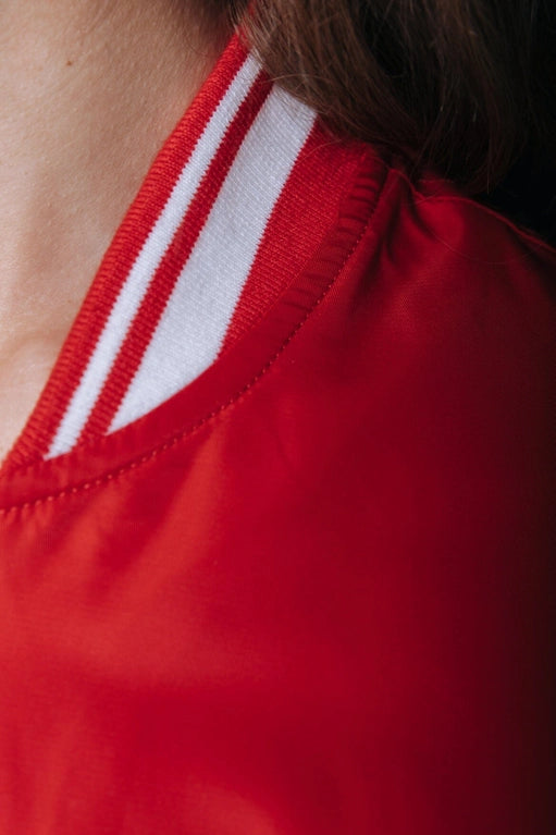 Felicia Satin Bomber | Red-Colorful Rebel-Red-S-Urbanheer