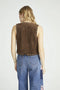 Chocolate Suede Studded Vest-Clothing - Women-Driftwood-XS-Urbanheer
