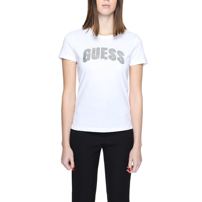 Guess Women T-Shirt-Clothing T-shirts-Guess-white-XS-Urbanheer