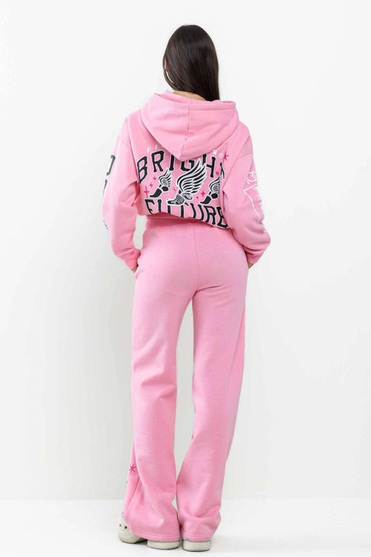 Bright Future Cropped Hoodie-Clothing - Women-Vibrant M.i.U-Pink-S-Urbanheer
