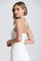 Flower Embellished Cut-Out Halter Dress White/White Flower-Dress-Avec Les Filles-4-Urbanheer