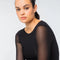 Florence Solid Double Sheer Stretch Top-AMB Designs-S/M-Black-Urbanheer