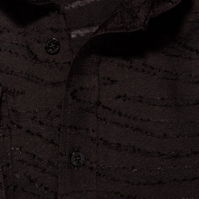 Scorcher Jacquard Button Down Shirt-SHIRT-Eight X-BLACK-S-Urbanheer