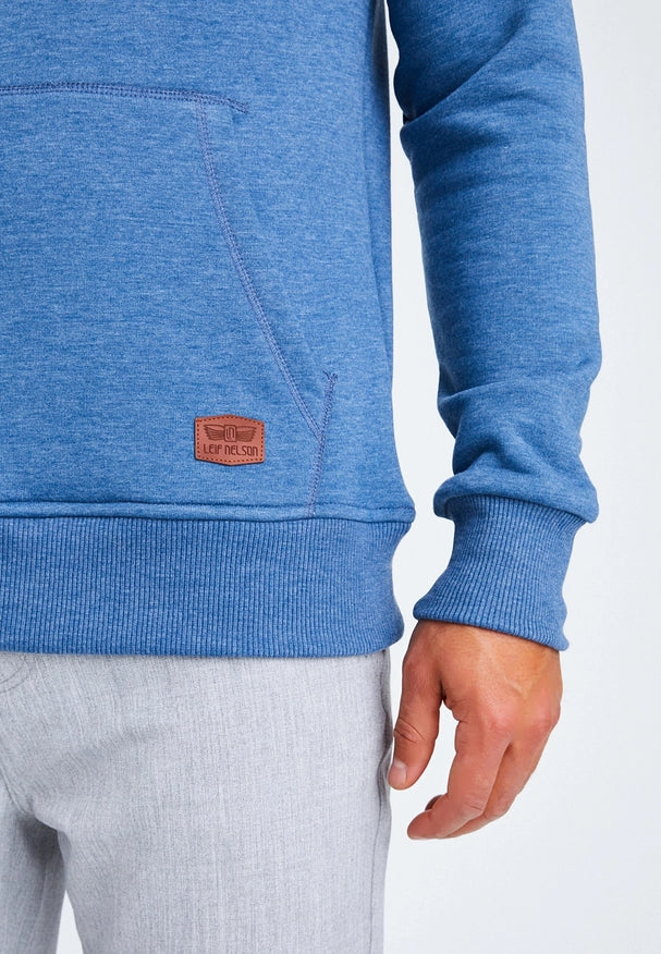 Men'S Hoodie Hood Indigo Melange-Hoodie-Leif Nelson GmbH-M-Urbanheer