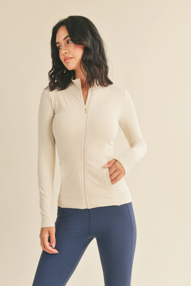 Butter Soft Fitted Jacket With Pockets - Cream-Clothing - Women-Kimberly C-Urbanheer