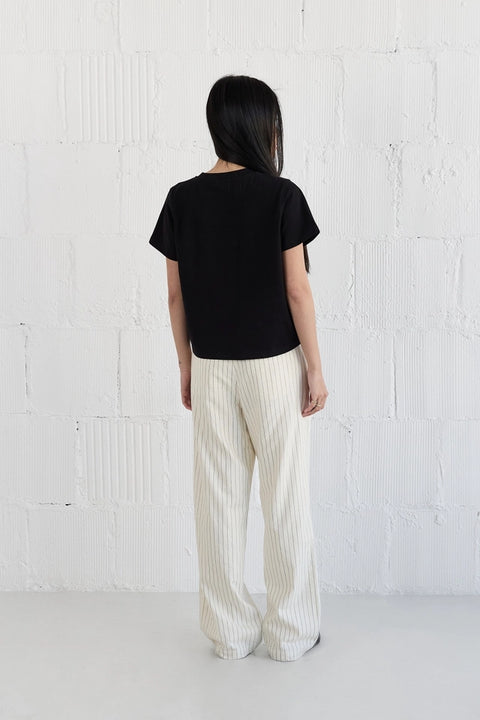 The Lanie Top | Everyday Cotton T-Shirt BLACK-T-Shirt-MOD REF-S-BLACK-Urbanheer