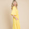 Culture Code Backless Plunge Half Sleeve Tiered Dress-Street 360-LEMONADE-S-Urbanheer