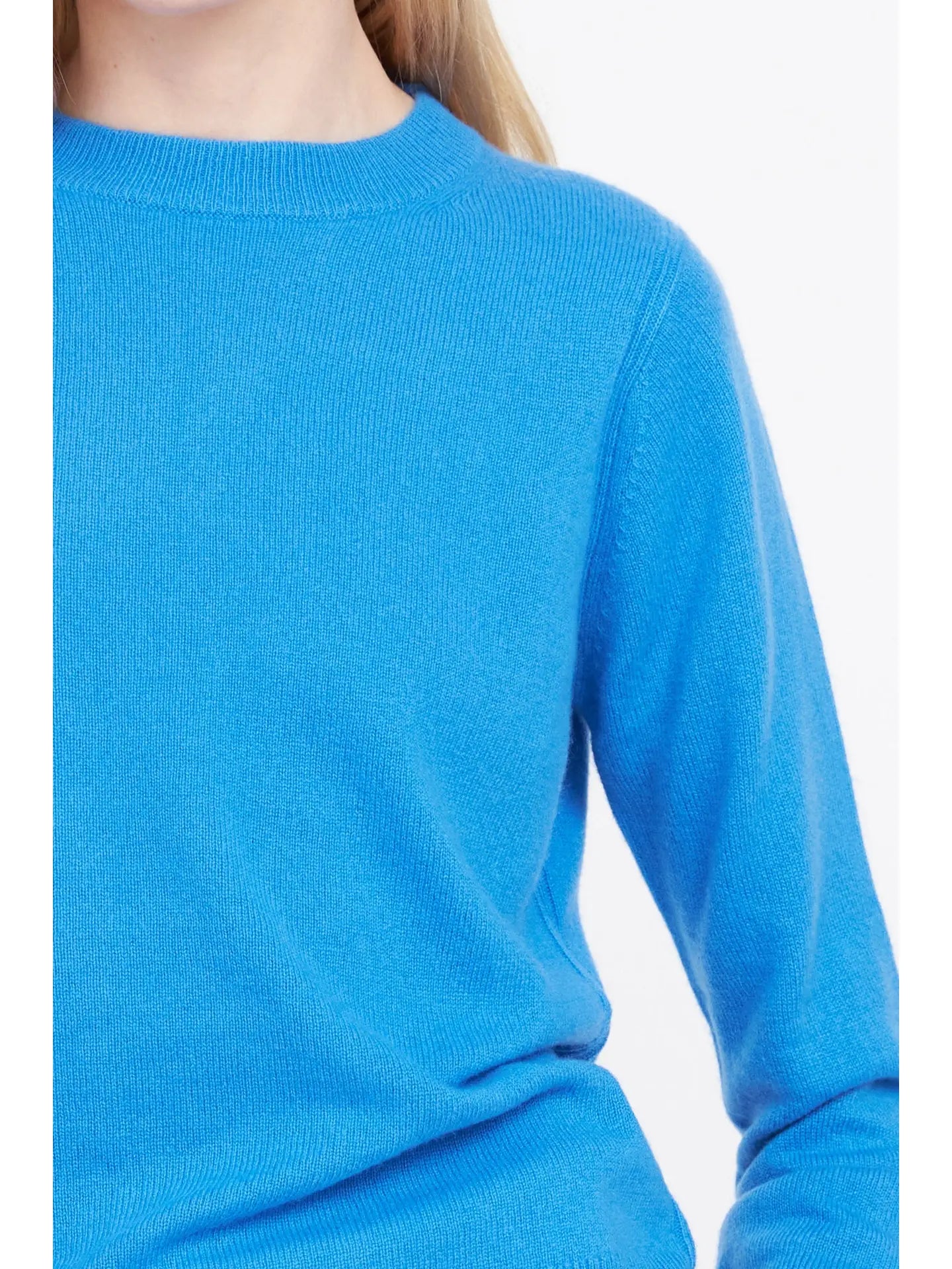 Crewneck Cashmere Sweater Azure Blue