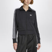 adidas Originals Black zip-up sweatshirt with white stripes