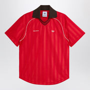 adidas by Wales Bonner Scarlet red jacquard football T-shirt