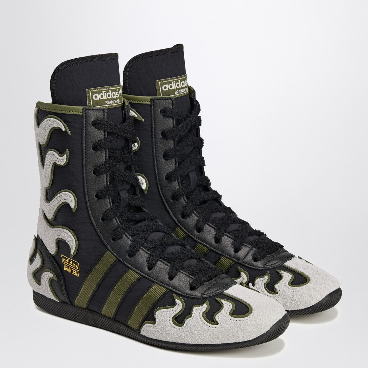 adidas x Brain Dead Sneaker Japan High Core Black/Crystal White/Gold Metallic