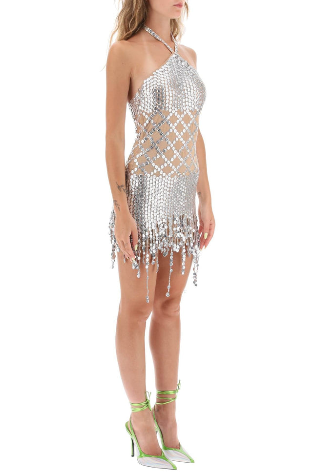 'adriel' mini dress with hexagonal sequins