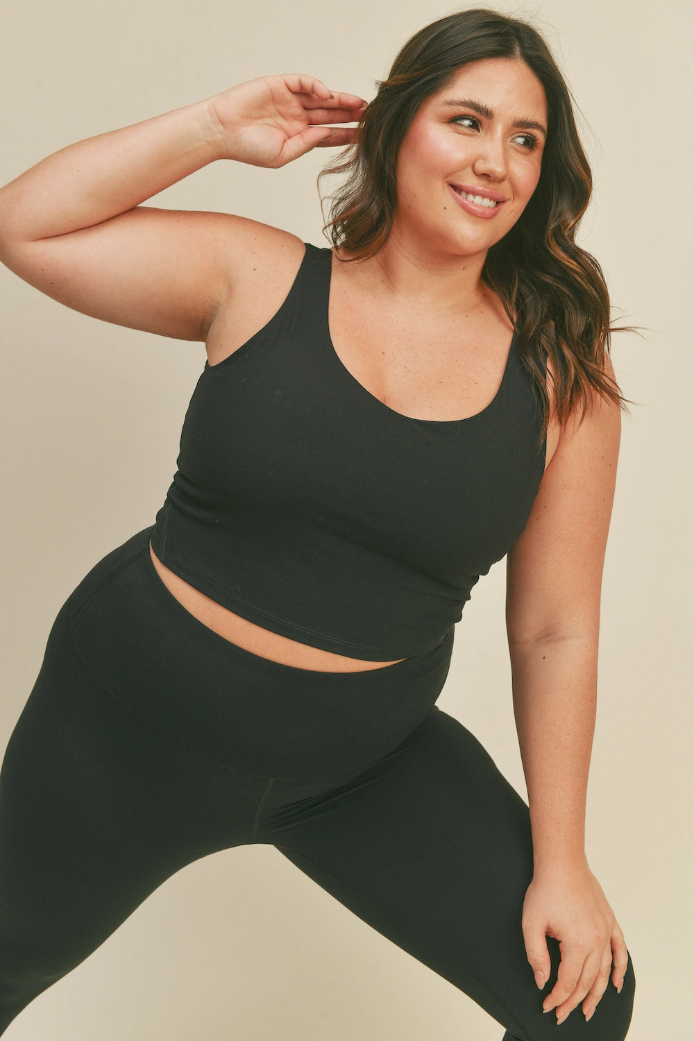 Aligned Performance Cropped Tank Top-Clothing - Women-Kimberly C-Black-1X-Urbanheer