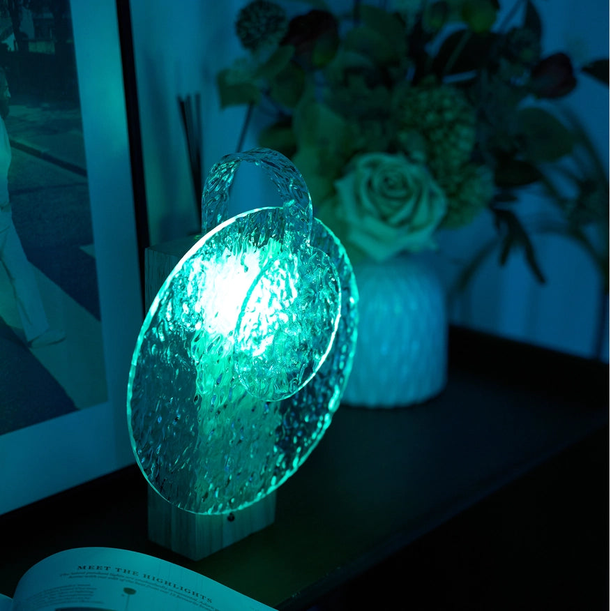 Rechargeable Rgb Rotating Crystal Projection Table Lamp-Home | Garden > Decoration and Lighting > Lamps-EP Design Lab-7.7" x 3" x 10.7"-Urbanheer