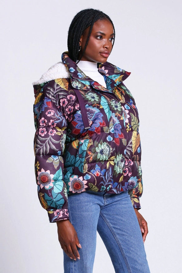 Printed Thermal Puff™ Hooded Puffer Jacket-Jacket-Avec Les Filles-Urbanheer