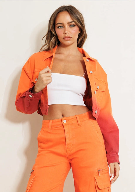 Color Palette Denim Jacket - Orange