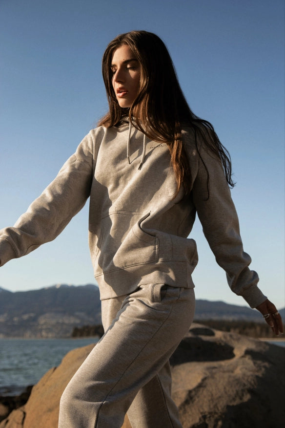 Organic Cotton Hoodie Grey-Hoodie-Gergana Ivanova-L-Urbanheer