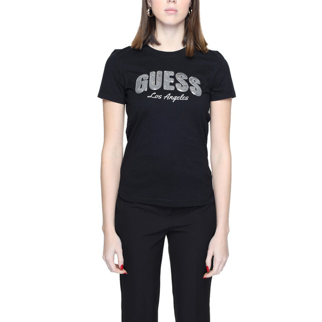 Guess Women T-Shirt-Clothing T-shirts-Guess-black-XS-Urbanheer