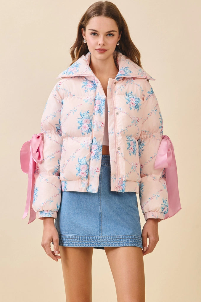 Floral Puffer Jacket