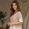 Cotton Mesh Grid Short Sleeve Top-Top-MILIO MILANO-S-BEIGE-Urbanheer