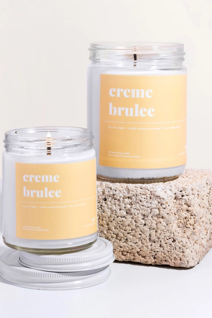 Crème Brûlée Scented Soy Candle - 9Oz-Home & Garden - Home Decor - Candles & Holders-Candelles Soy Candles-9oz-Urbanheer