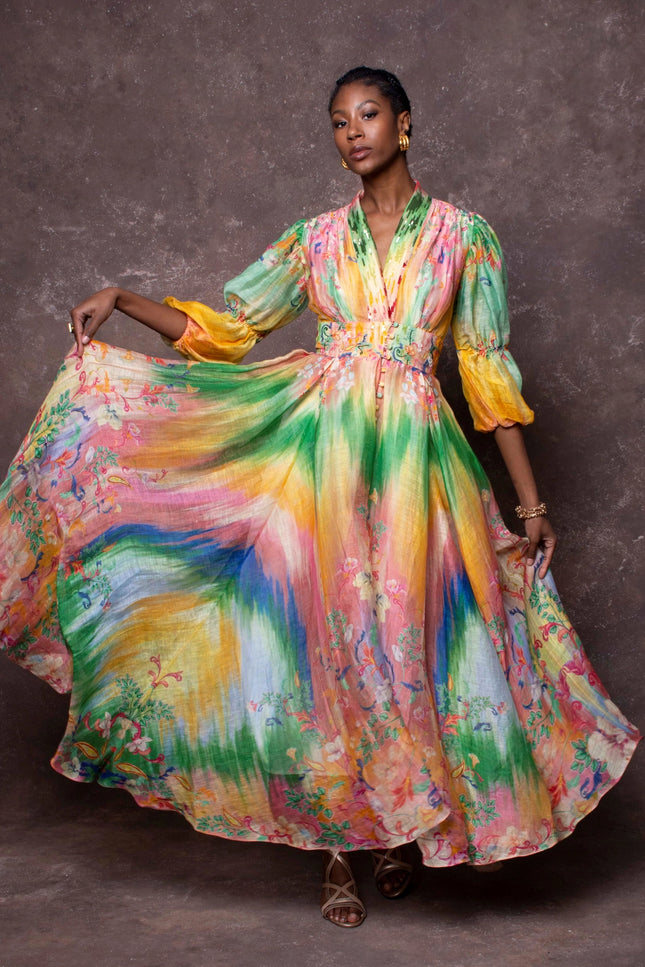 Elysian Silk Linen Organza Dress-Clothing - Women-La fuori-Urbanheer