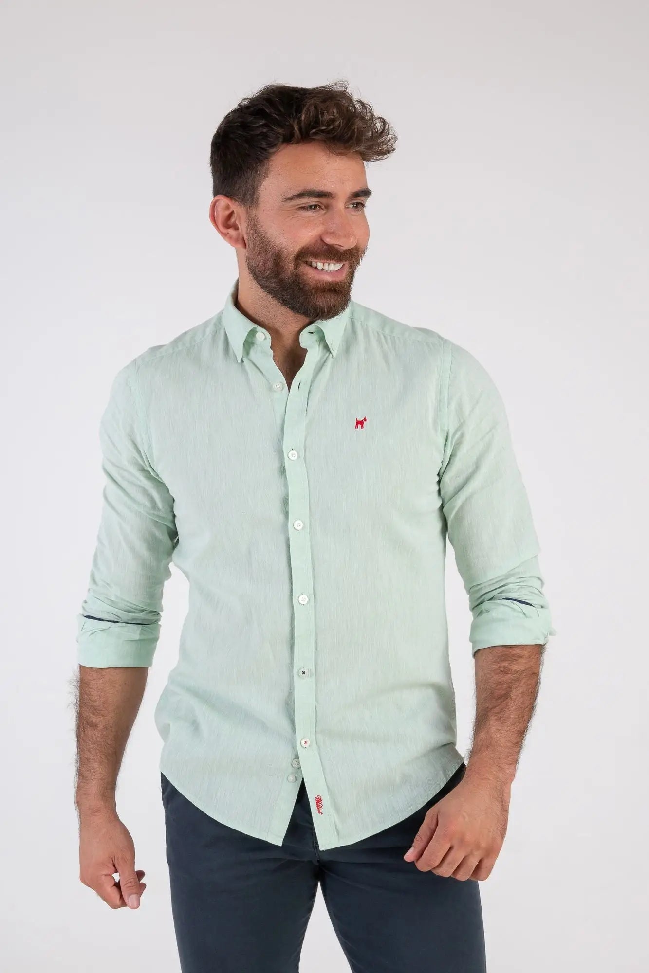 Water Green Linen Shirt-Clothing - Men-Williot-S-Urbanheer