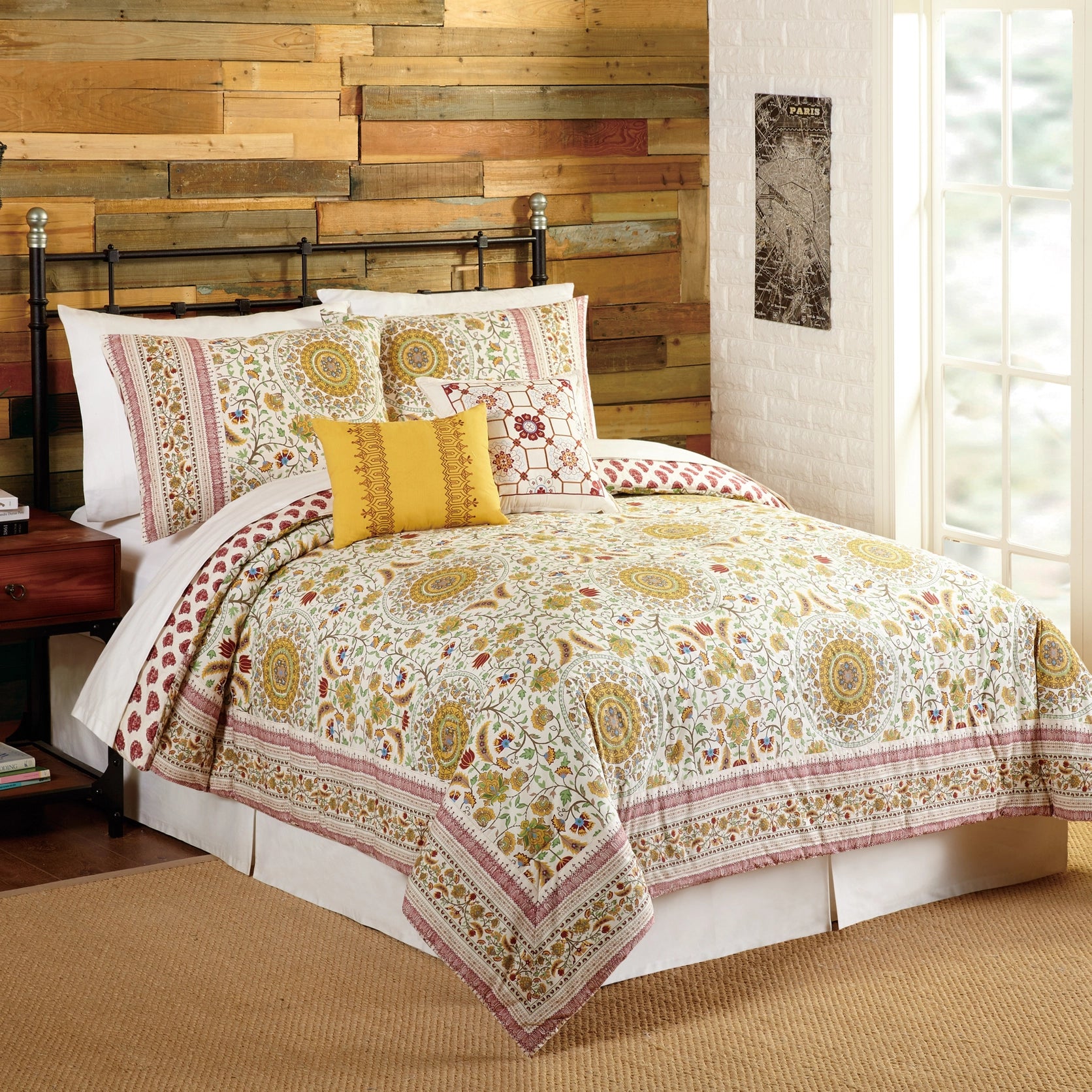 Joanne 5-Piece Comforter Set By Indigo Bazaar-Peking Handicraft-Queen-Urbanheer