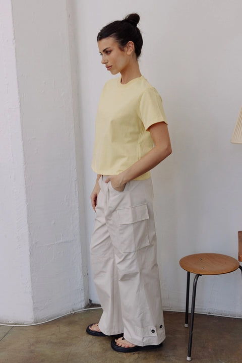 The Lanie Top | Everyday Cotton T-Shirt BUTTER-T-Shirt-MOD REF-S-BUTTER-Urbanheer