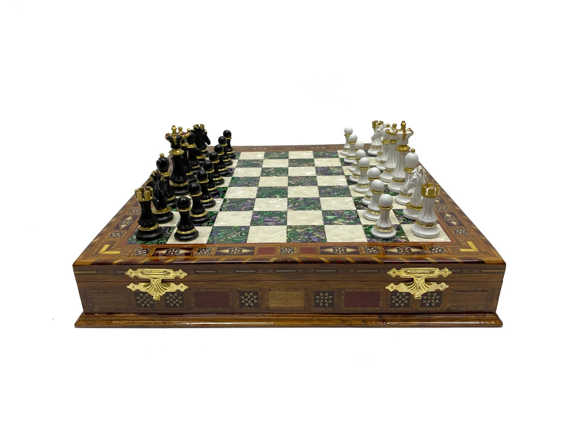 Inches Large Chess Set Green-chess board-Antochia Crafts-Green-Urbanheer