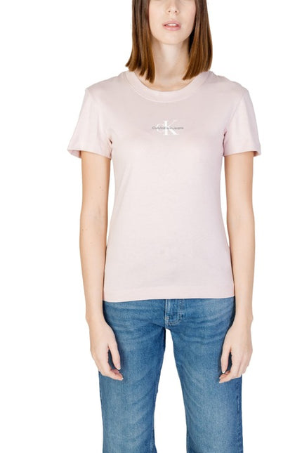 Calvin Klein Jeans Women T-Shirt-Clothing T-shirts-Calvin Klein Jeans-pink-XS-Urbanheer