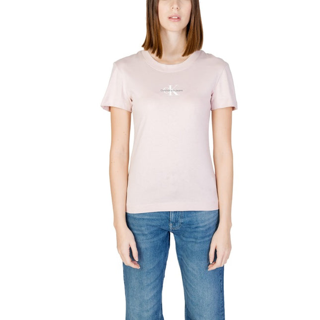 Calvin Klein Jeans Women T-Shirt-Clothing T-shirts-Calvin Klein Jeans-pink-XS-Urbanheer