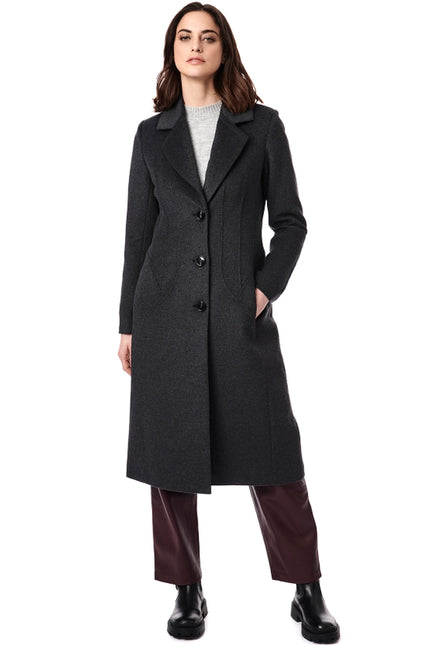 Tailored Wool Coat - Charcoal-Clothing - Women-Bernardo-Charcoal-XS-Urbanheer