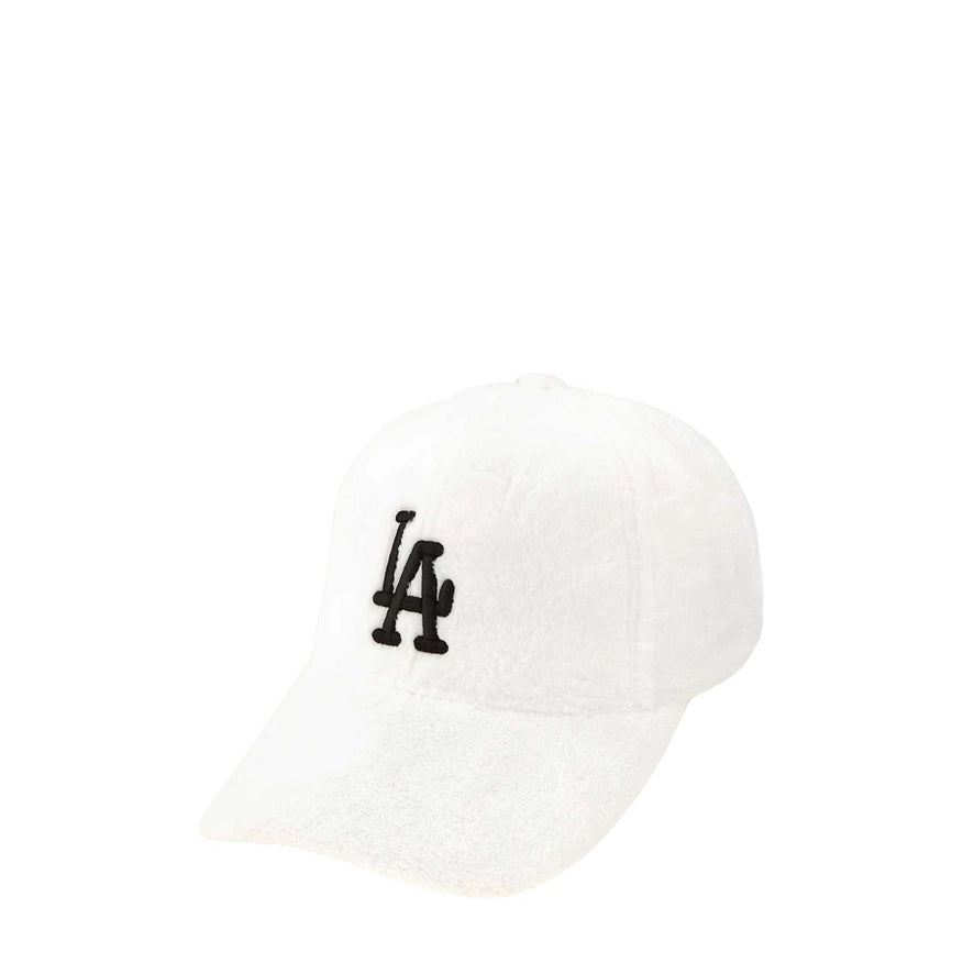 La Embroidery Fur Baseball Cap-Caps-Pink Irene Wholesale-White-Urbanheer