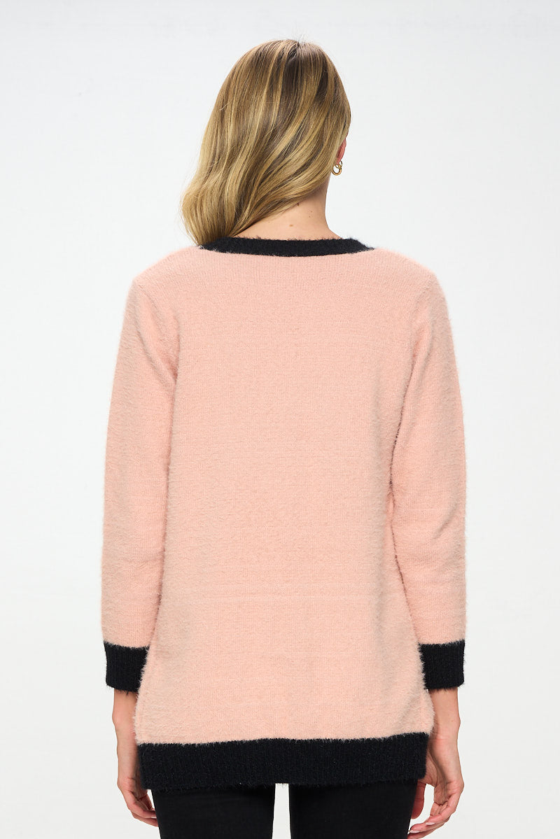 Knit Open Front Cardigan With Pockets-Renee C.-S-Urbanheer